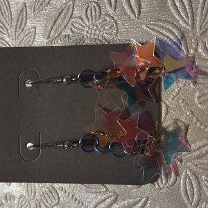 Light Blue Star Earrings